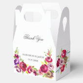 Fuchsia Pink Floral Romantischer Rose Hochzeit Geschenkschachtel (Geöffnet)