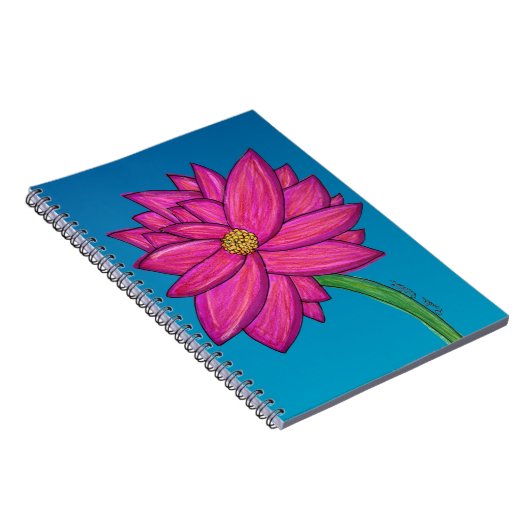 Fuchsia Pink Flower Notizblock (Rechte Seite)
