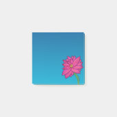 Fuchsia Pink Flower Square Notes Post-it Klebezettel (Vorderseite)