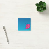 Fuchsia Pink Flower Square Notes Post-it Klebezettel (Büro)