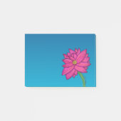 Fuchsia Pink Flower Wide Post-It Notes Post-it Klebezettel (Vorderseite)