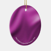 Fuchsia Pink Foil, Baby 1. Weihnachten Keramik Ornament (Rechts)