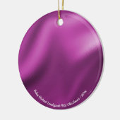 Fuchsia Pink Foil, Baby 1. Weihnachten Keramik Ornament (Links)