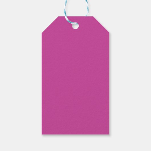 Fuchsia Pink GeburtstagsgeschenkTags Geschenkanhänger (Rückseite)