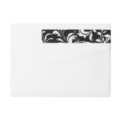 Fuchsia Pink Gerbera Daisy Black/White Swirl Girl (Rückseite)