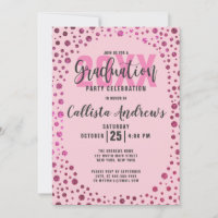 Fuchsia Pink Glitzer Confetti Border Abschluss