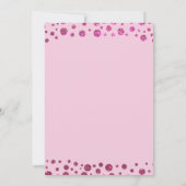 Fuchsia Pink Glitzer Confetti Border Sweet 16 Einladung (Rückseite)