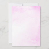 Fuchsia Pink Gold Floral Wasserfarbe Quinceñera Einladung (Rückseite)