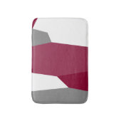 Fuchsia Pink Grau und Weiß Badematte (Vorderseite Vertikal)