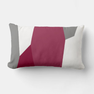 Fuchsia Pink Grau und Weiß Lendenkissen