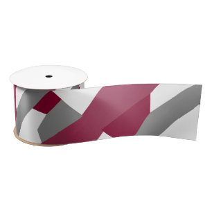 Fuchsia Pink Grau und Weiß Satinband