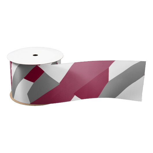 Fuchsia Pink Grau und Weiß Satinband (Spule)