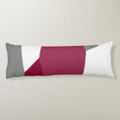 Fuchsia Pink Grau und Weiß Seitenschläferkissen (Rückseite)