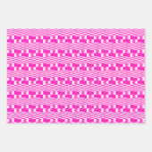 Fuchsia Pink Kente Set 3 Geschenkpapier Set (Vorderseite 2)