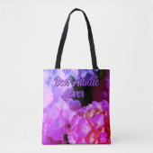 Fuchsia Pink lila Blumen Bester Tante je Tasche (Vorderseite)
