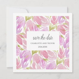 Fuchsia Pink Lila Watercolor Blume Muster