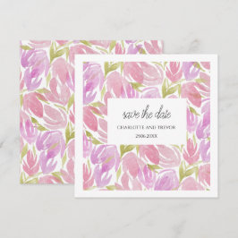 Fuchsia Pink Lila Watercolor Blume Muster