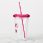 Fuchsia Pink Lippen Acryltrinkbecher (Links)