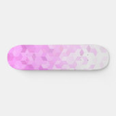 Fuchsia Pink Modern Girly Cube Gradient Skateboard (Horizontal)