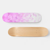 Fuchsia Pink Modern Girly Cube Gradient Skateboard (Horizontal)