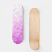 Fuchsia Pink Modern Girly Cube Gradient Skateboard (Vorderseite)