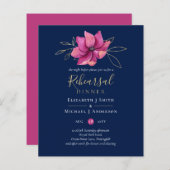 Fuchsia Pink Navy Blue Probe Dinner BUDGET (Vorne/Hinten)