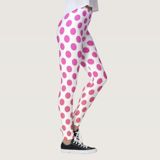 Fuchsia Pink Ombre Dots Leggings (Rechts)