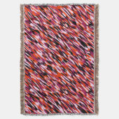 Fuchsia pink, orange, black and white camo decke (Vorderseite Vertikal)