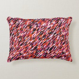 Fuchsia pink, orange, black and white camo  dekokissen