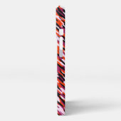 Fuchsia pink, orange, black and white camo iPhone hülle (Linke Seite)