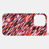 Fuchsia pink, orange, black and white camo iPhone hülle (Rückseite (Horizontal))