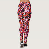 Fuchsia pink, orange, black and white camo leggings (Rückseite)