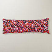 Fuchsia pink, orange, black and white camo  seitenschläferkissen (Rückseite)