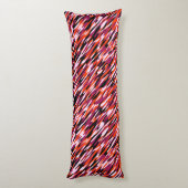 Fuchsia pink, orange, black and white camo  seitenschläferkissen (Rückseite (Vertikal))