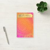 Fuchsia Pink Orange & Gold Indian Mandala Glam Post-it Klebezettel (Büro)