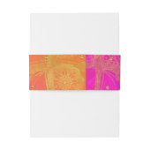 Fuchsia Pink Orange Gold Indian Mandala Wedding Einladungsbanderole (Rückseitenbeispiel)