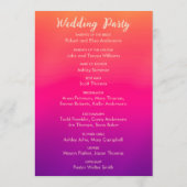 Fuchsia Pink Orange Lila Bright und Bold Floral Programm (Rückseite)