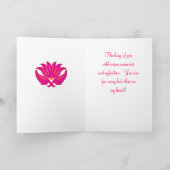 Fuchsia Pink Pariser Damaskus Denken Sie an Sie Karte (Innenseite)