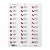 Fuchsia Pink Roller Skate Skaten Label (Vorne)