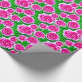 Fuchsia Pink Rose Geschenkpapier (Ecke)