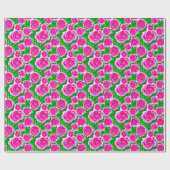 Fuchsia Pink Rose Geschenkpapier (Flach)