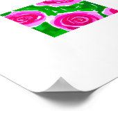 Fuchsia Pink Rose Poster (Ecke)