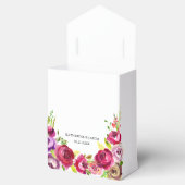 Fuchsia Pink Roses Chic Spring Floral Wedding Geschenkschachtel (Geöffnet)