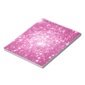 Fuchsia Pink Stars Notizblock (Rotiert)