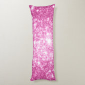 Fuchsia Pink Stars Seitenschläferkissen (Rückseite (Vertikal))