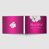 Fuchsia Pink und White Roses Hochzeit Gästebuch (Voll)