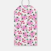 Fuchsia Pink Watercolor Blumengarten Vielen Dank Geschenkanhänger (Rückseite)