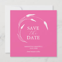 Fuchsia Pink Wedding Save The Date Templates