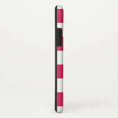Fuchsia Pink & White Strip Personalisiert Case-Mate iPhone Hülle (Hinten/Rechts)