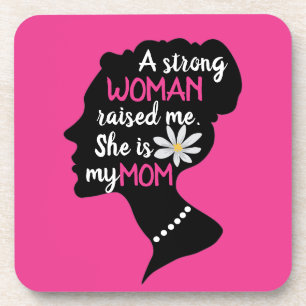 Fuchsia Pink Women Motivierend Zitat Muttertag Getränkeuntersetzer